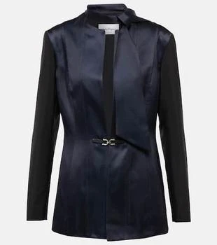 Salvatore Ferragamo | Tie-neck satin blazer