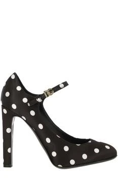 Dolce
Gabbana | Dolce
Gabbana Polka-Dot Printed Satin Mary Janes Pumps