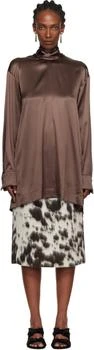 Dries Van Noten | Brown Pussy-Bow Blouse