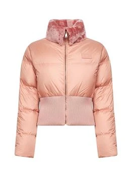 Fendi | FENDI | Pink technical fabric and shearling down jacket | Women | S