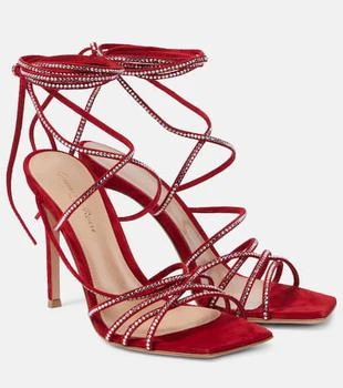 Gianvito Rossi | 105 crystal-embellished suede sandals