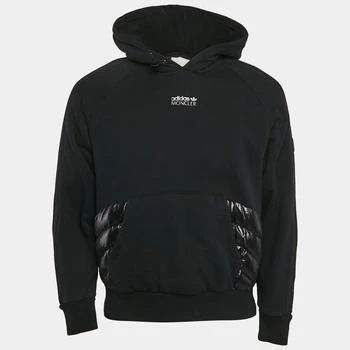 Moncler | Moncler x Adidas Black Cotton Knit Puffer Trim Hoodie XS
