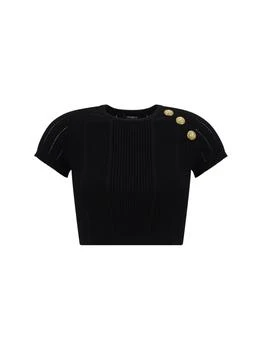 Balmain | Balmain 3-Button Fine Knit Top