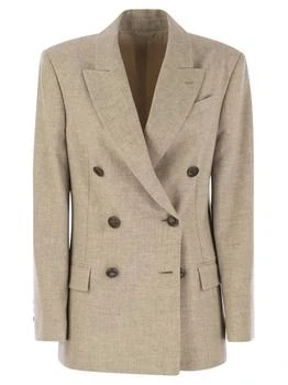 Brunello Cucinelli | Brunello Cucinelli Double-Breasted Tailored Blazer