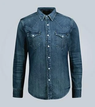 Slim-fit denim shirt