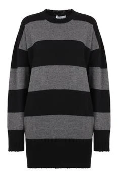 Stella McCartney | Stella McCartney Striped Distressed Knitted Dress