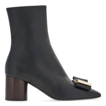 Salvatore Ferragamo | Ferragamo Double Bow Leather Ankle Boots