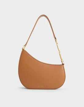 Charles & Keith Agatha shoulder bag in brown