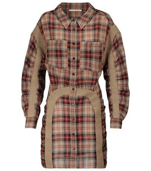 Stella McCartney | Checked wool shirt minidress