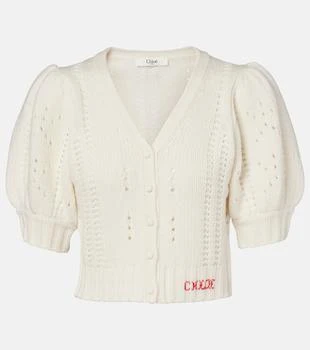 Chloé | Pointelle wool and cashmere cardigan