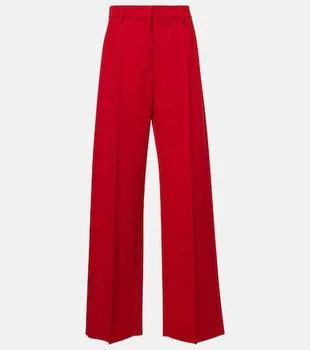 Valentino | Virgin wool grisaille wide-leg pants