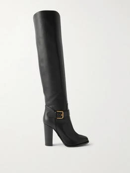Dolce & Gabbana | Buckled Leather Knee Boots  - IT37.5