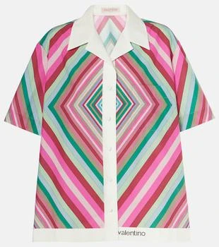 Valentino | Printed cotton poplin shirt