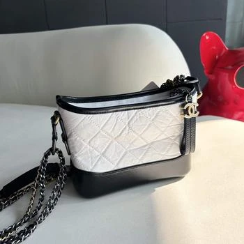 Chanel | Chanel White Calfskin Small Gabrielle Hobo
