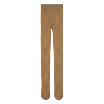 Wool-Blend Tights With Check Pattern