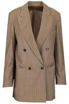 Max Mara | Max Mara Mxmacciaio Double Breasted Oversized Pinstripe Blazer
