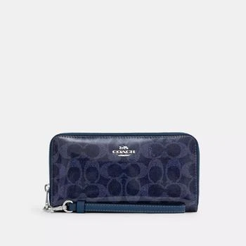 Long Zip Around Wallet In Signature Canvas