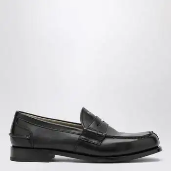 Prada | Black brushed leather loafers