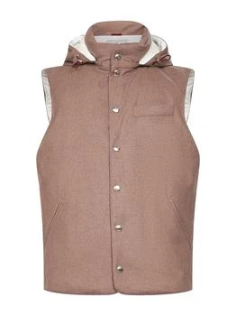 Brunello Cucinelli | Brunello Cucinelli Sleeveless Hooded Gilet