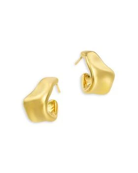 Sculptural Hoop Earrings in 14K Yellow Gold