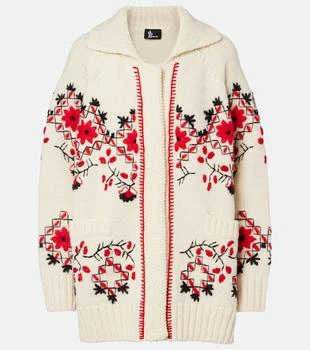 Moncler | Embroidered wool-blend cardigan