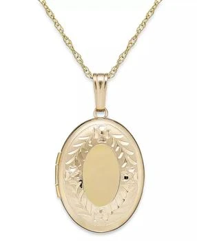 Macy's | Engraved Oval Locket in 14k Gold