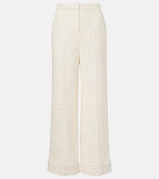 Valentino | Sequined tweed wide-leg pants