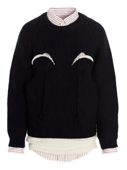 MAISON MARGIELA | Maison Margiela Cut-Out Detail Ribbed Jumper