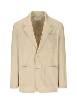 Prada | Prada Triangle Patch Button-Up Jacket