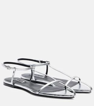 Jil Sander | Metallic leather sandals