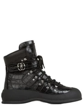 Bally Clyff Embossed Round Toe Boots