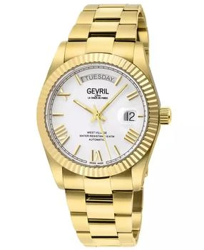 Gevril | Men's West Village Swiss Automatic Gold-Tone Stainless Steel Watch