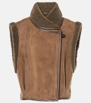 Isabel Marant | Alime shearling-trimmed suede vest