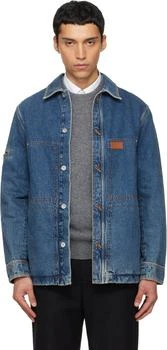 Salvatore Ferragamo | Blue Long Sleeve Denim Shirt