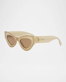 Fendi | FF Diamond Logo Acetate Cat-Eye Sunglasses