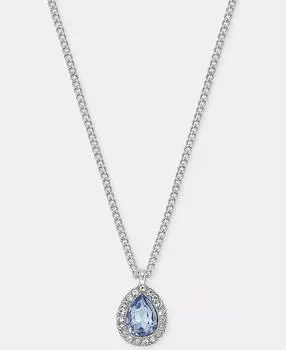 Givenchy Crystal Pear-Shape Pendant Necklace, 16" + 3" extender