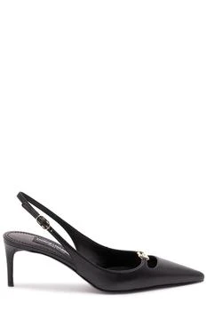 Dolce & Gabbana | Dolce & Gabbana Lollo Logo Plaque Slingback Pumps