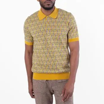 Fendi | Fendi FF Labyrinth Intarsia Polo Shirt, Brand Size 52 ( US Size 42 )