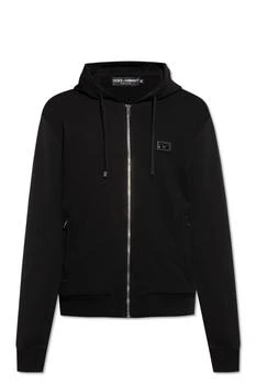 Dolce & Gabbana | Dolce & Gabbana Logo Plaque Jersey Hoodie