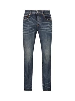Valentino | Valentino Logo Patch Mid-Rise Jeans