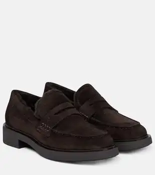 Gianvito Rossi | Harris shearling-lined suede loafers