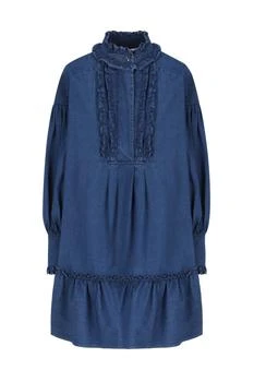 Valentino | Valentino Ruffled Long-Sleeved Denim Dress