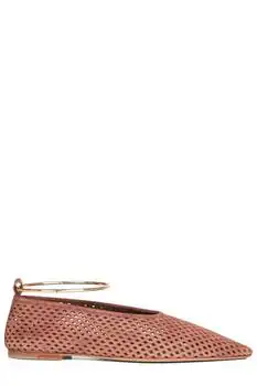 Jil Sander | Jil Sander Pointed Toe Perforated Ballet Flats