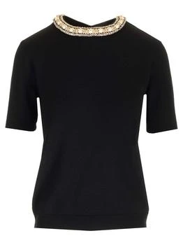 Valentino | Valentino Embellished Crewneck Knitted Top