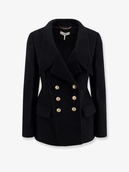 Chloé | Double-breasted virgin wool blend blazer
