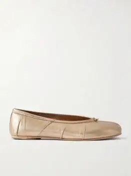 MAISON MARGIELA | Tabi Split-toe Textured Metallic Leather Ballet Flats - IT35.5