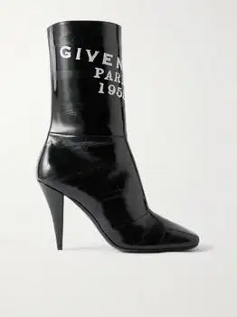 Givenchy | Printed Textured-leather Ankle Boots - IT37