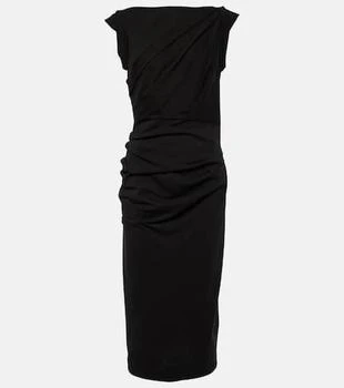 Dries Van Noten | Draped cotton jersey midi dress