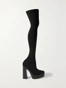 Jimmy Choo | Giome Over-the-knee Stretch-knit Platform Boots - IT38.5