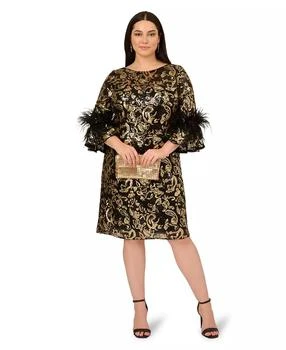 Plus Size Sequin Embroidered Cocktail Dress